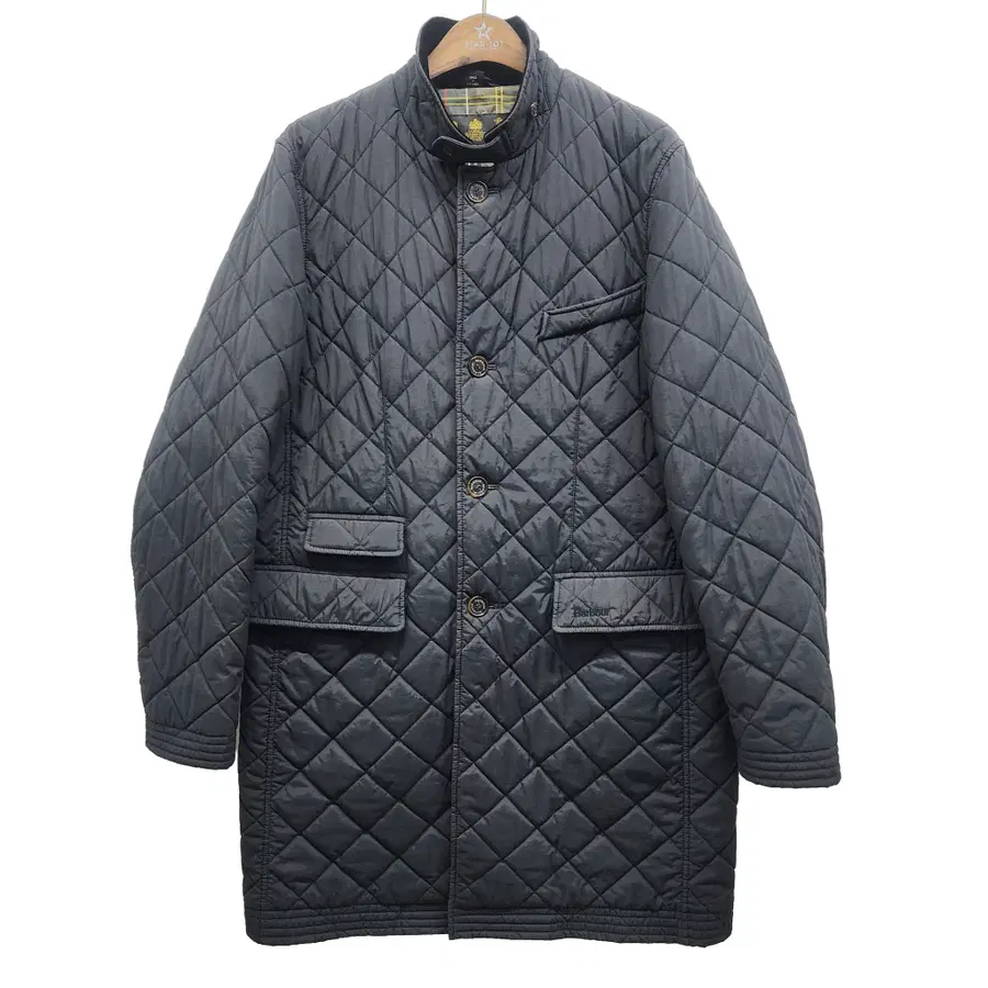 [M] Barbour 바버 월타운 퀼팅 롱 자켓 네이비