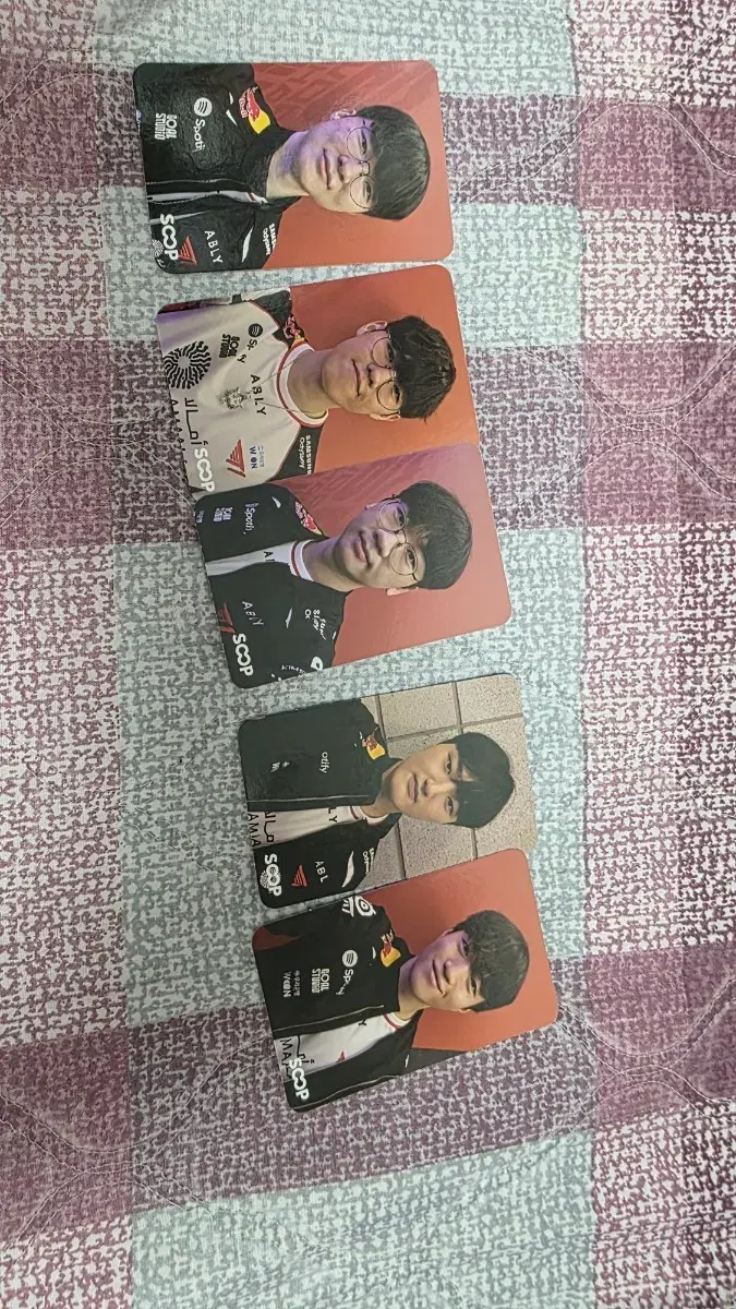 리그오브레전드 skt t1 선수 포토카드 세트 판매해요