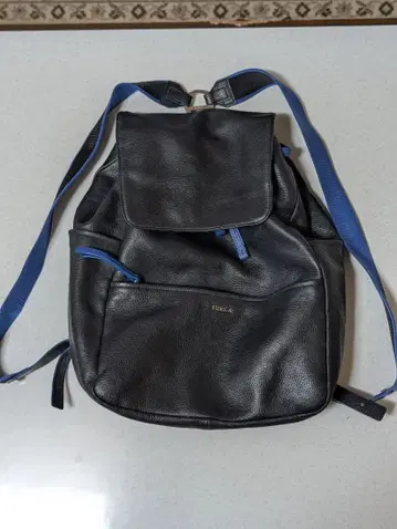 FURLA 가죽 백팩 블랙 블루