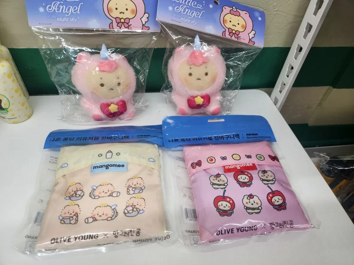 망그러진곰 유니콘,망그러진곰 폴딩리유저블 장바구니백