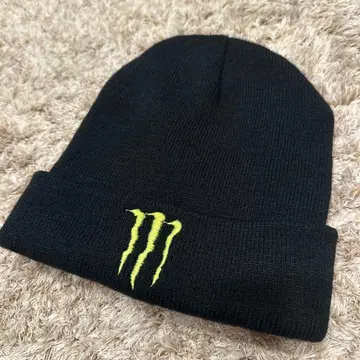 [ 미사용 새상품 ] Monster Energy 니트 모자 블랙