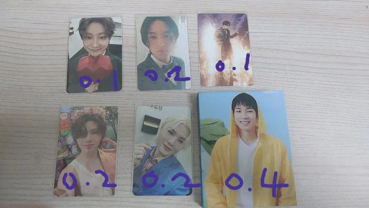 세븐틴 포카(우지,민규,디에잇) 캐럿반 원우