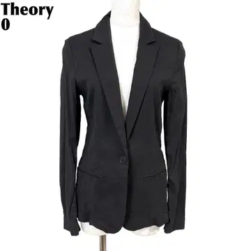 [ 새상품급 ] Theory 테일러드 자켓 린넨 원버튼 0 블랙 무지