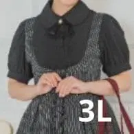 새상품 아오키 미사코 자보 타이 포함 블라우스 블랙 3L 시마무라