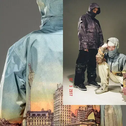 슈프림 x 노스페이스 밤버전 L