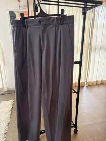 ZARA 남성용 슬랙스 그레이 레이온