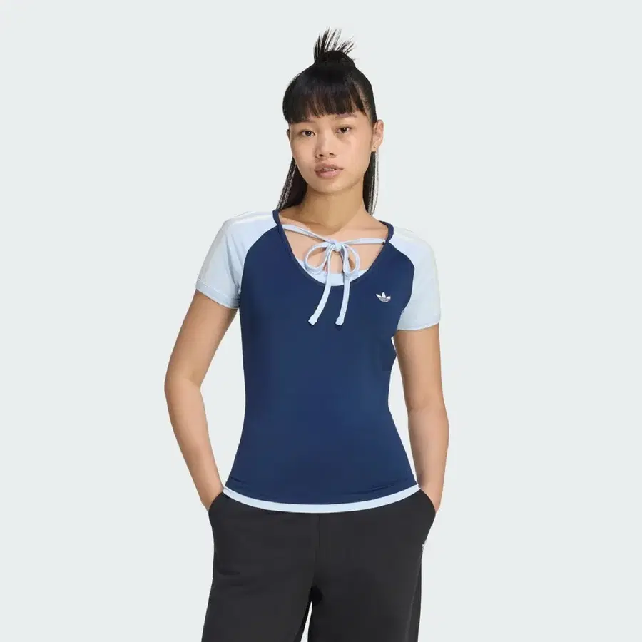 아디다스 오리지널스 서머 글로우 빈티지 티셔츠 블루 XS