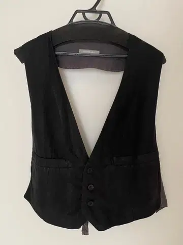 nest Robe 린넨 혼방 베스트 블랙