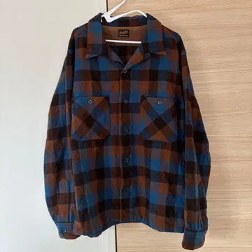 텐더로인 긴팔 울 셔츠 체크 무늬