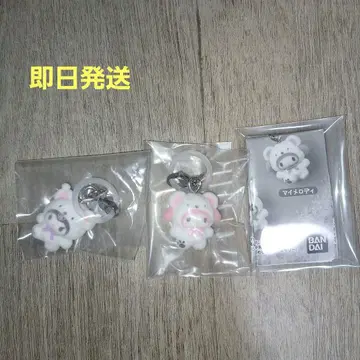 산리오 캐릭터 복슬복슬 스노우 메지루시 액세서리 2개