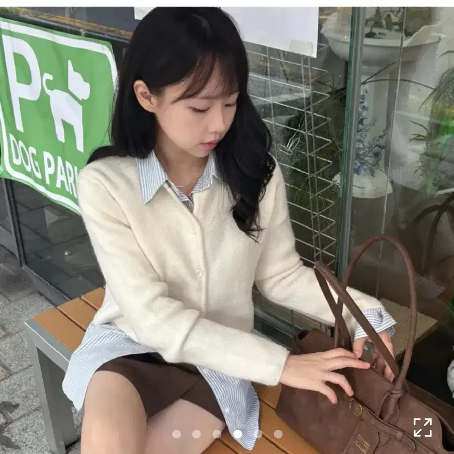 (급처) 에이블리 앙고라 라운드 가디건