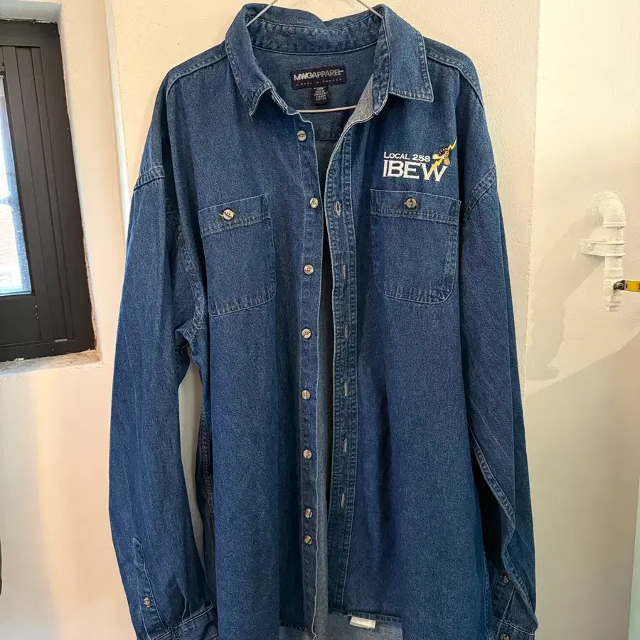 Apparel Canada IBEW Local 25 데님 워크셔츠 xl