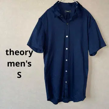 새상품급 theory 네이비 반팔 셔츠 S