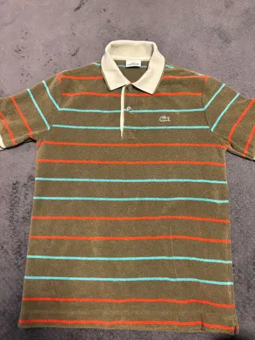 LACOSTE 라코스테 보더 피케 셔츠 사이즈 2 90s
