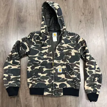 Carhartt 카모 무늬 후디드 자켓 S 사이즈