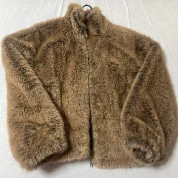 인조 모피 보아 자켓 브라운 ZARA