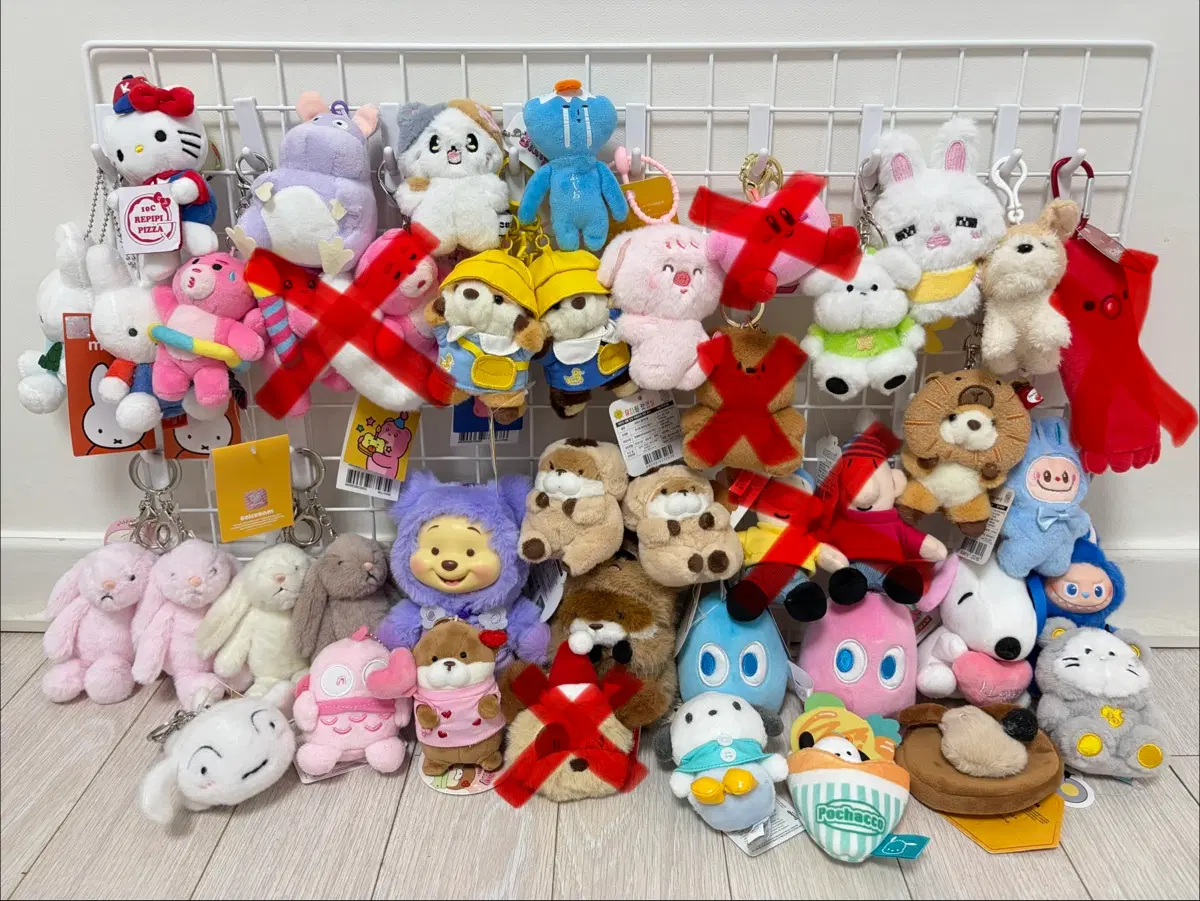 [인형] 벨리곰, 푸우, 미피 등 키링 34종