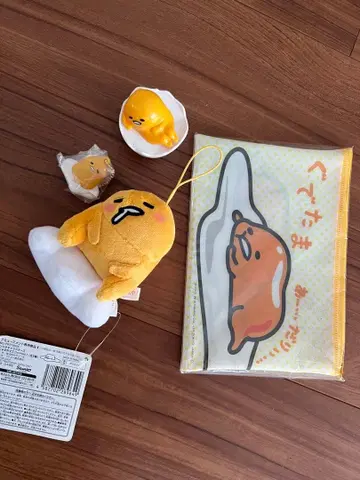 구데타마 굿즈 세트 봉제 인형 마스코트 손수건