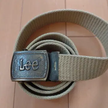 Lee 베이지 캔버스 벨트 빈티지