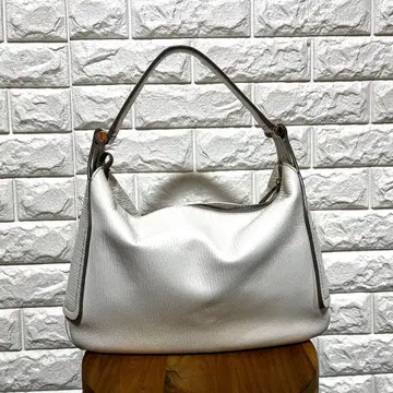 FURLA 훌라 주름 가죽 토트백 원 숄더 화이트