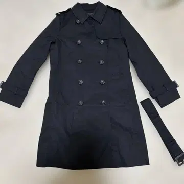 UNIQLO 더블 트렌치코트 블랙 컬러