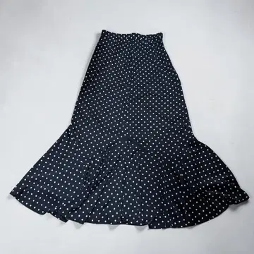 SNIDEL 도트 머메이드 스커트 블랙 S 롱