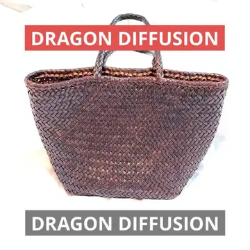DRAGON DIFFUSION 가죽 메쉬 토트백
