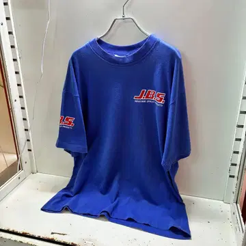 80s~90s J.B.S 빈티지 티셔츠 블루 싱글 스티치