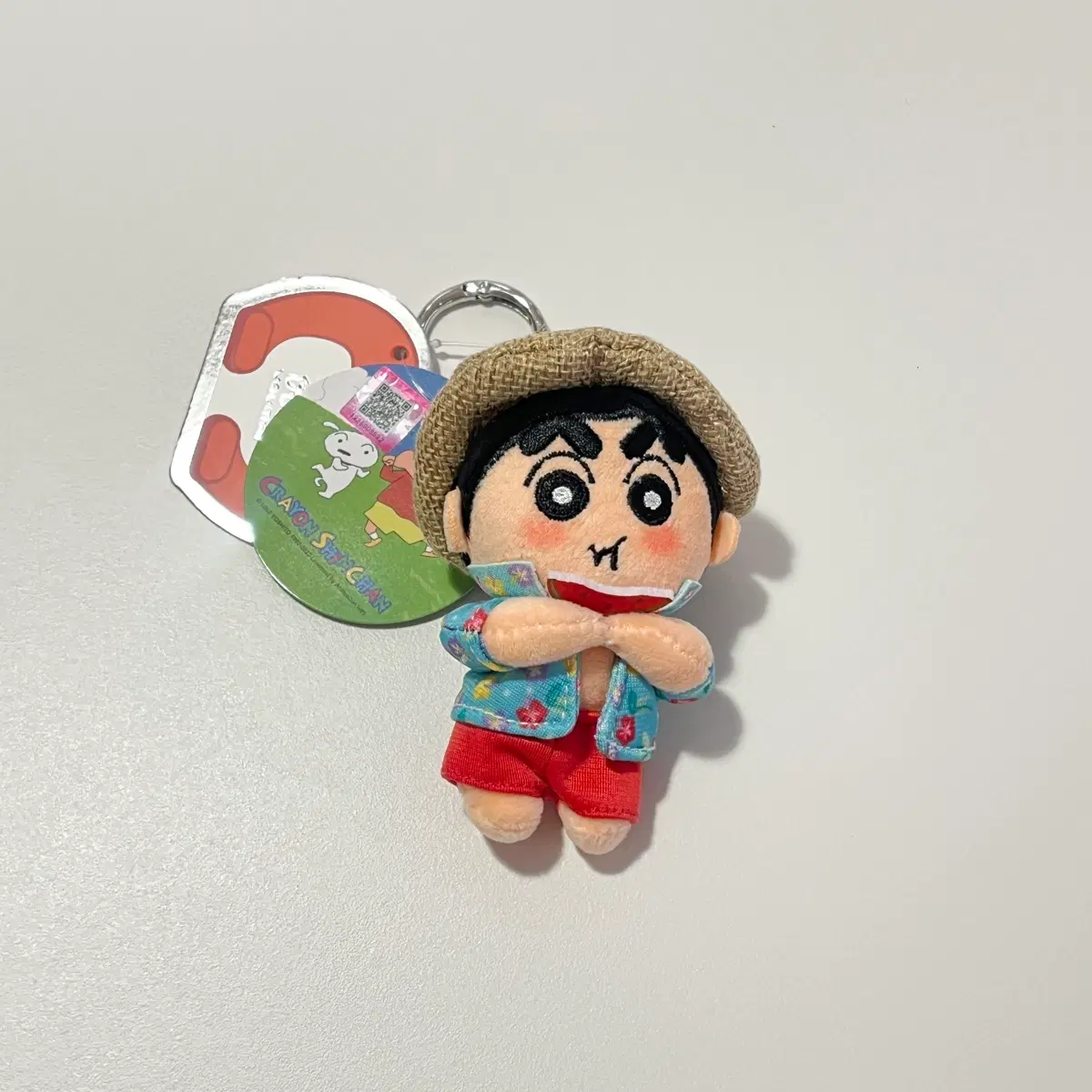 짱구 여름 밀짚모자 수박 인형 키링