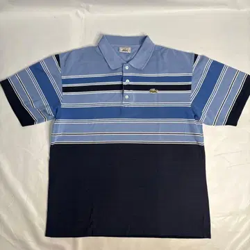 LACOSTE 라코스테 프랑스제 보더 피케 셔츠 반팔 네이비