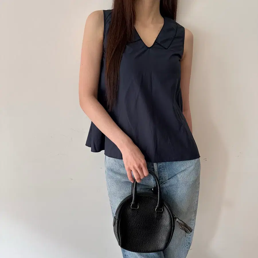 마르니 marni 슬리브리스 블라우스