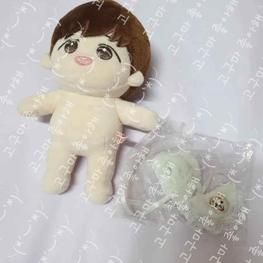 (미개봉) 베이비 강다니엘 인형 베베코룽 15cm+미니 턱받이+팬티