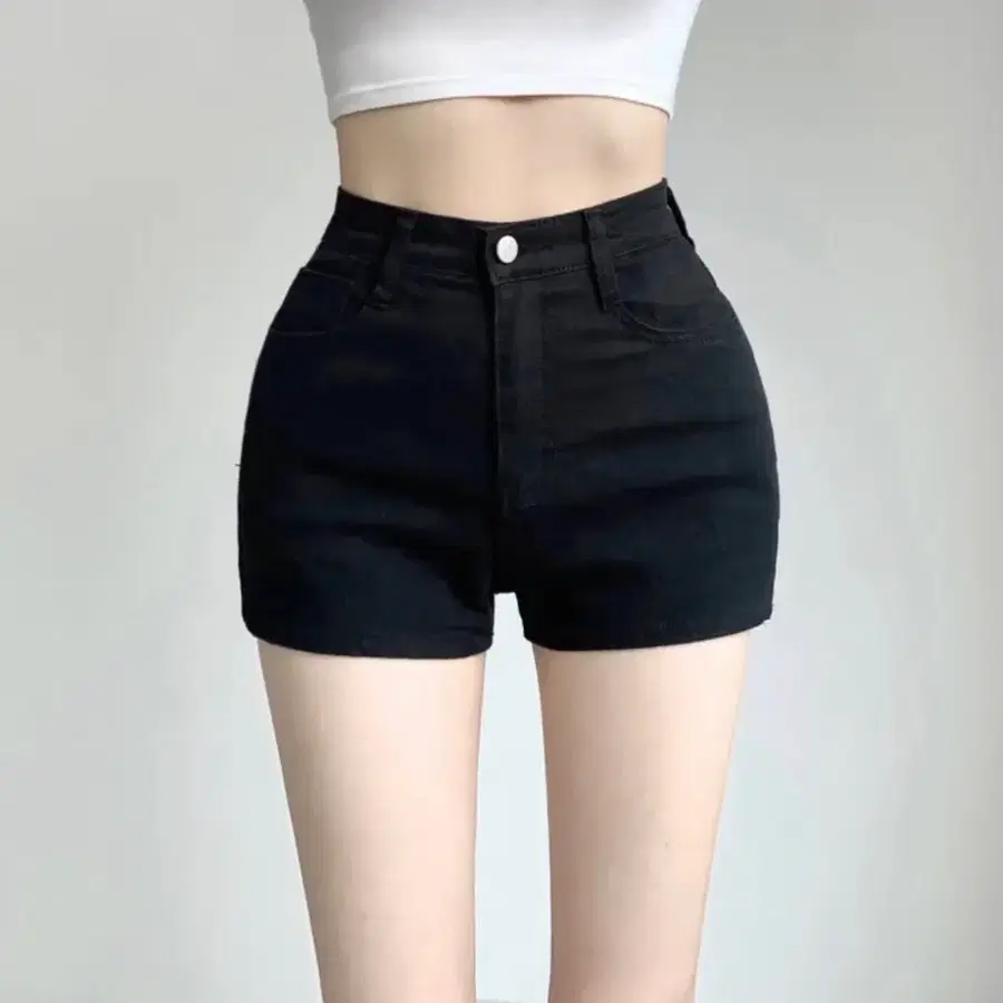 새상품 하이웨이스트 블랙 숏팬츠 xs