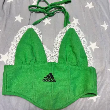 한정판 adidas 리메이크 상의 레이스 뷔스티에 그런지 Y2K