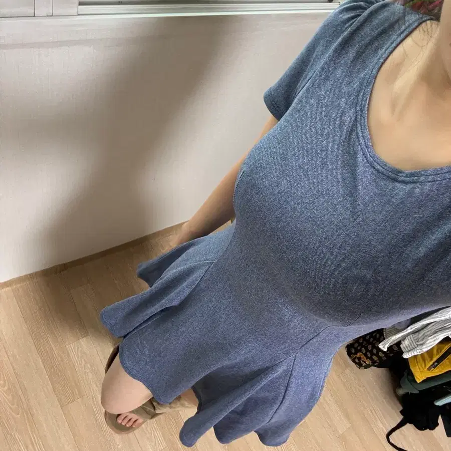 미니 쫀쫀 원피스