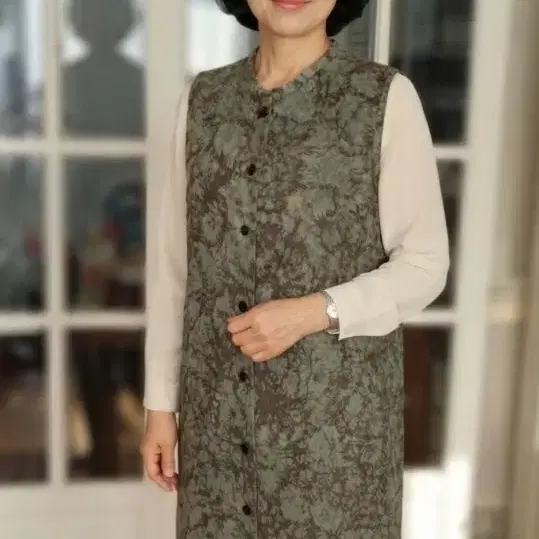 감물쪽염 조끼66새것