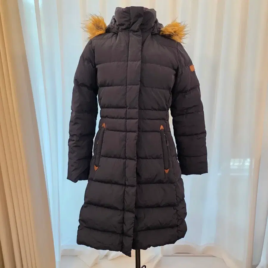 LL Bean 패딩 코트 네이비 퍼 후드