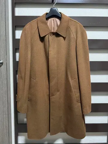 캐시미어 코트 스탠 칼라 캐시미어 100%