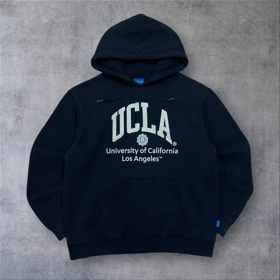 UCLA 스펠아웃 빅로고 네이비 후드티