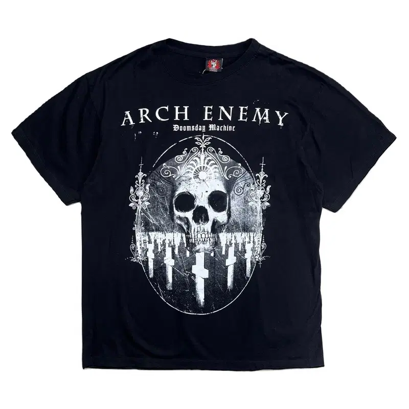 ARCH ENEMY 빅 프린팅 티셔츠 블랙 OS
