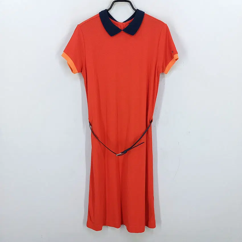 타미힐피거 여성 여름 홑겹 반팔원피스 다홍XS (HU45870)