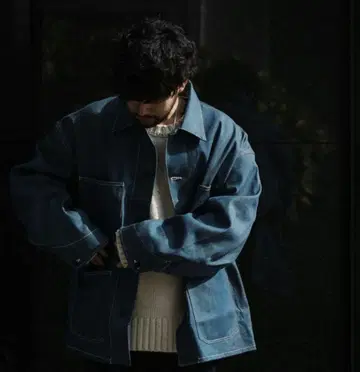 INTERIM 데님 커버올 자켓