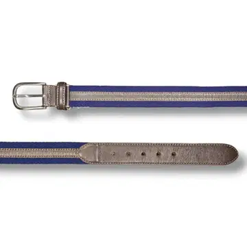 남성용 가죽 캔버스 콤비 벨트 가운데 구멍 102cm vc2