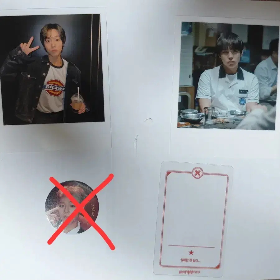 박지훈 럭드 폴라로이드 / 자석 굿즈 / 취사병 팝업 투명포카