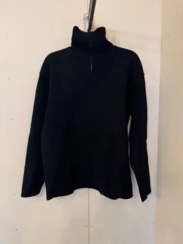 AURALEE HEAVY MILANO RIB KNIT ZIP TURTLE