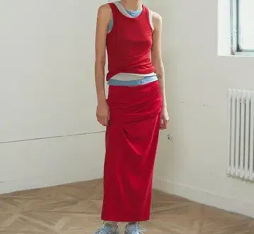 'Verso' Double Layered shirring skirt