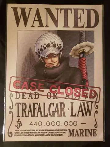 ONE PIECE 트라팔가 로 A3 수배서 포스터