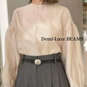 Demi-Luxe BEAMS 백 레이스업 블라우스 긴팔