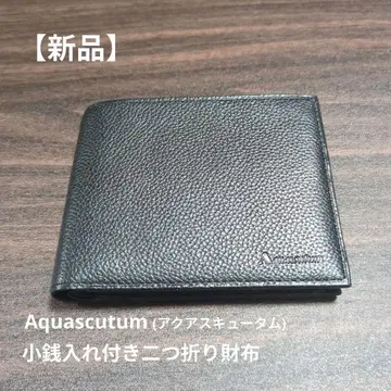 [새상품] Aquascutum 접이식 지갑 남성용 블랙