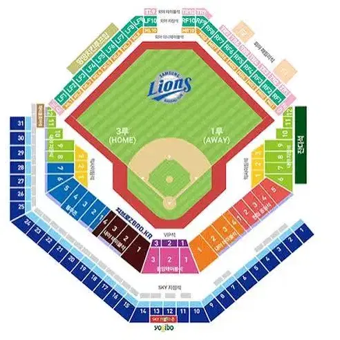 7월 19일(일) 삼성 vs 롯데 외야지정석 LF-3구역 2,4열 6연석